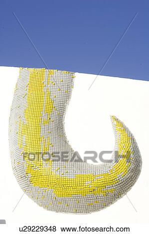 Blue, Clear Sky, Close-Up, Curve, Mosaic View Large Photo Image Stock Photo - Blue, Clear Sky, Close-Up, Curve, Mosaic. Fotosearch