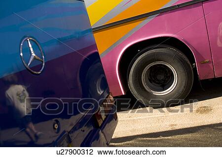 Stock Image - Blue, Day, Land Vehicle, Logo. Fotosearch