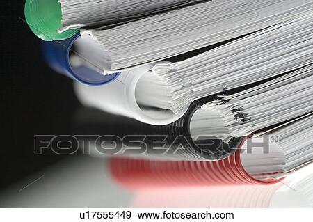 Stock Photo - books, literature, spiral, binding, spiral binding, coil. Fotosearch