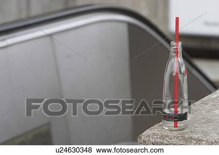 Stock Photo - bottle, beverage, juice, drink, close-up, clear. Fotosearch