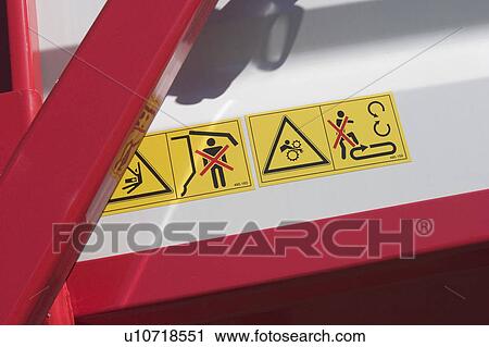 Stock Image - bright, caution, close-up. Fotosearch