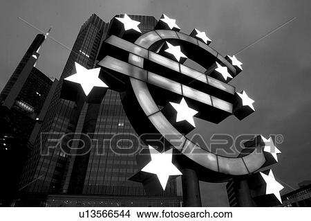 Picture - buildings, skyscraper, black and white, B&W, blurry, logo. Fotosearch