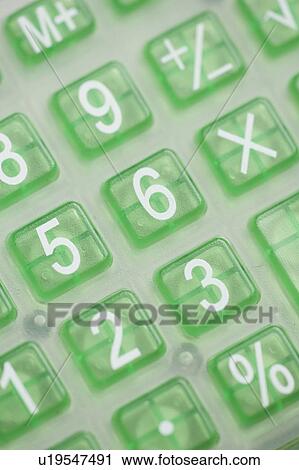 Stock Image - Button, Full Frame, Close-Up, Calculator, Alphabet. Fotosearch