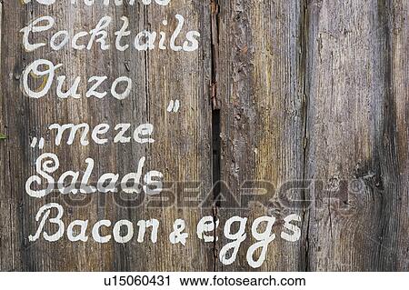 Stock Image - Cafe, Food List, Information, Menu. Fotosearch