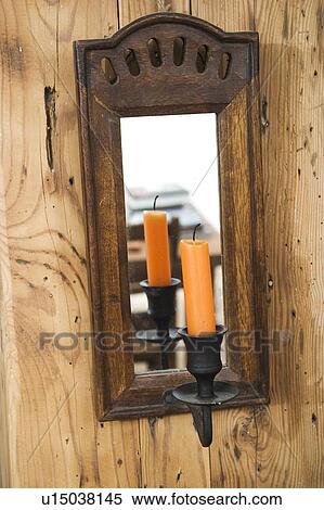 Stock Photography - Candle, Decorative, Design, Frame, Indoors, Mirror. Fotosearch