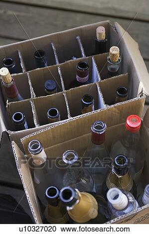Stock Image - Cardboard Box, Close-Up, Cork, Empty. Fotosearch