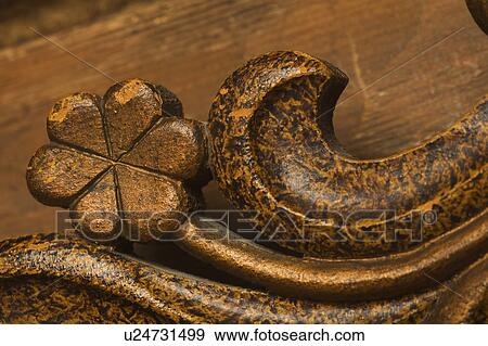 Stock Photo - Carving, Close-Up, Curved, Design, Floral Pattern. Fotosearch