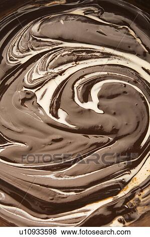 Stock Photo - Chocolate Food, Whipped Cream, Mixed, Close-Up. Fotosearch