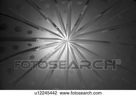 Stock Image - circular, detail, art, glass, lamp, lines. Fotosearch