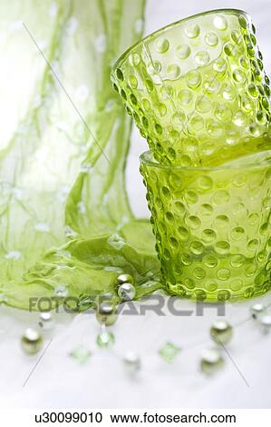 Stock Image - Close-Up, Cloth, Design, Green, Indoors. Fotosearch