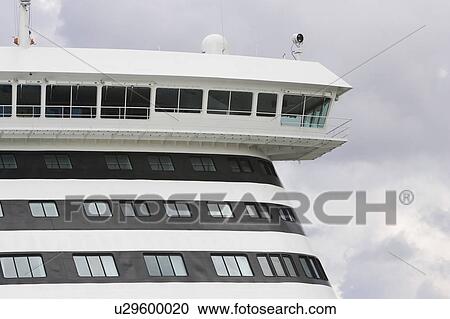 Stock Image - Close-Up, Cloud, Cruise Ship, Day, Glass. Fotosearch