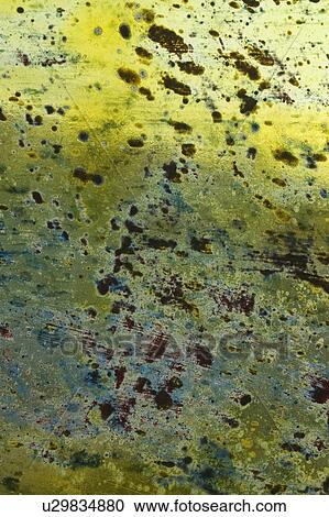 Stock Image - close-up, fabric, uneven, green, blue, artistic. Fotosearch