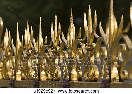 Close-Up, Gate, Gilded, Golden, Grille View Large Photo Image Stock Photo - Close-Up, Gate, Gilded, Golden, Grille. Fotosearch