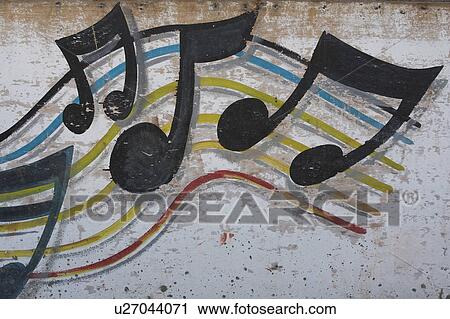 Stock Image - Close-Up, Information Sign, Multi-Colored, Musical Note. Fotosearch