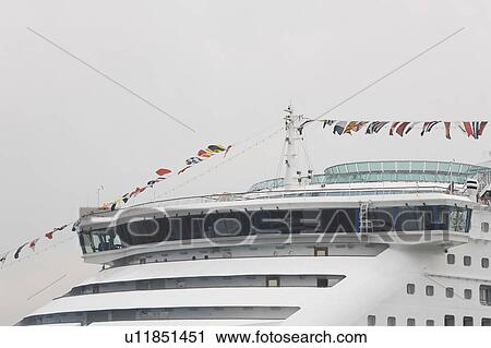 Cruise Ship, Day, Flag, Glass View Large Photo Image Stock Image - Cruise Ship, Day, Flag, Glass. Fotosearch