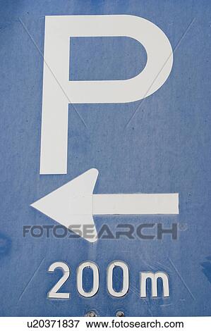 Stock Photo - direction, distance, white, blue, 200, arrow. Fotosearch