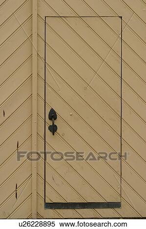 Stock Photography - entrance, exit, wood, wooden, metal, close-up. Fotosearch