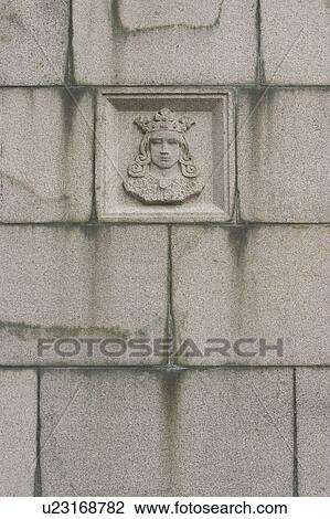Stock Image - figure, carved, detail, ornate, close-up, outdoor. Fotosearch