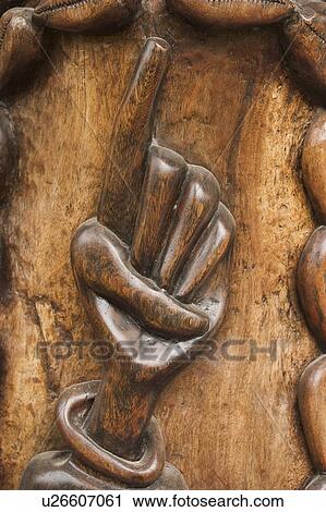 Stock Image - Figure, Carved. Fotosearch