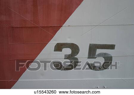 Stock Image - hull, ship, boat, paint, stripe. Fotosearch