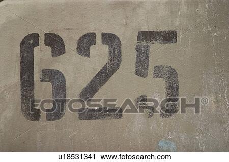 Stock Image - Marking, Cement, Inscribed, Entrance, Close-Up, Architecture. Fotosearch