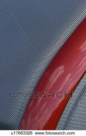 Stock Photograph - metal, metal works, mesh, metal mesh, perforated, painted. Fotosearch