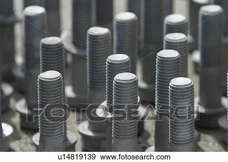 Stock Photo - Nails, Fasteners, Fabricated, Molded, Metallic, Industrial. Fotosearch