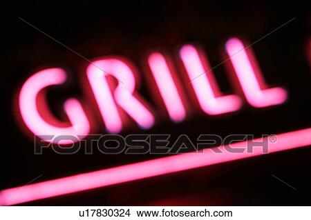Picture - neon, neon sign, glow sign, glowing, lights, lit up. Fotosearch