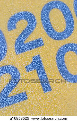Stock Photography - number, numerals, detail, background, winter, season. Fotosearch