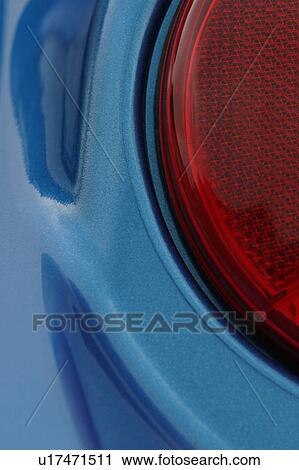 Stock Image - object, close-up, parked, taillight, glass, steel. Fotosearch