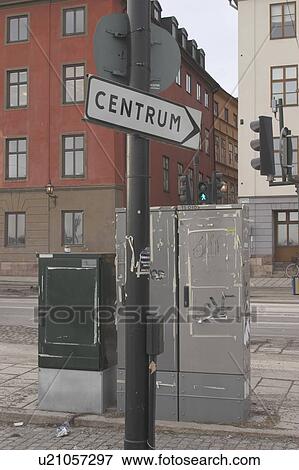 Stock Photo - road, roadside, pole, sign board. Fotosearch