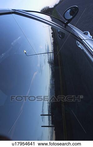 Stock Image - road, way, path, glass, car, vehicle. Fotosearch