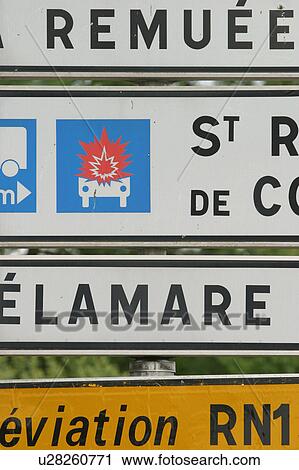Stock Image - sign, painted, painted signboard, info, signage, communicative. Fotosearch