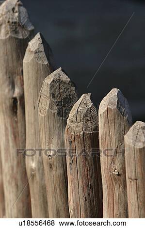 Stock Photo - sticks, lashed, poles, protection, detail, primitive. Fotosearch
