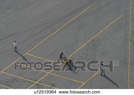 Picture - tarmac, lanes, concrete, travel, transportation, intersection. Fotosearch