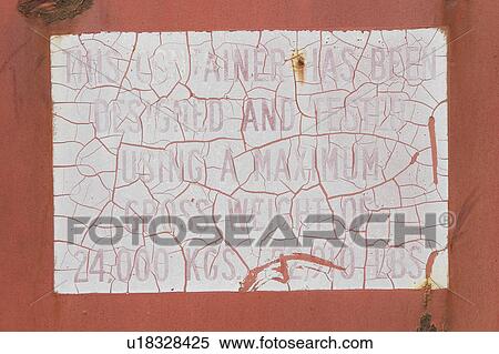 Stock Photography - text, indication, information, caution, poster, displayed. Fotosearch