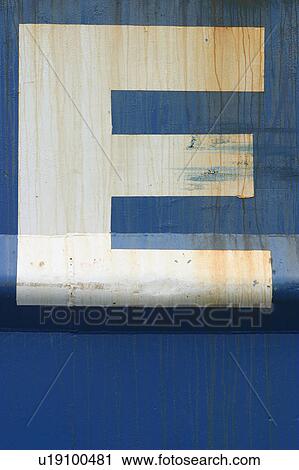 Stock Image - text, logo, symbolic, print, container. Fotosearch