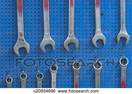 Stock Photograph - tools, equipment, device, implement, close-up, metal. Fotosearch