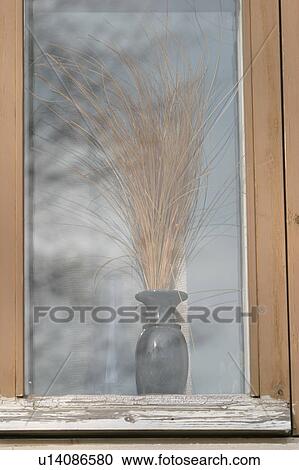 Stock Image - vessel, jar, shape, display, straw, view. Fotosearch