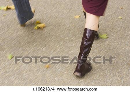 Picture - Walking, Low Section, Shoes. Fotosearch