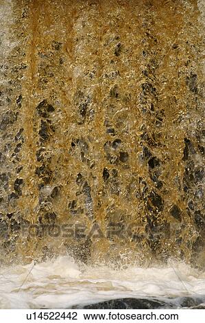 Stock Image - water, cascade, river, shimmer, glistening, scene. Fotosearch