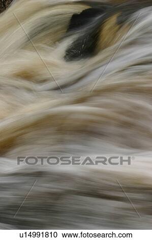 Stock Image - water, cascade, river, shimmer, glistening, scenery. Fotosearch