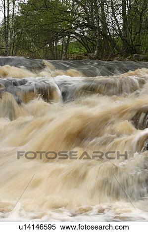 Stock Photography - water, cascade, river, shimmer, glistening, scenery. Fotosearch