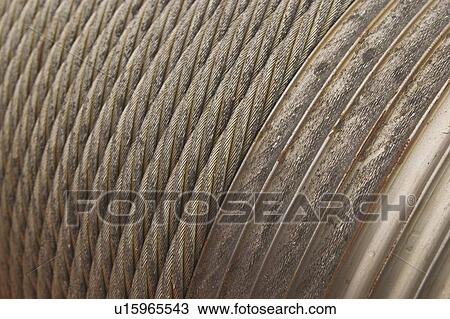 Stock Image - wheel, pulley, belt, close-up, equipment, constructed. Fotosearch