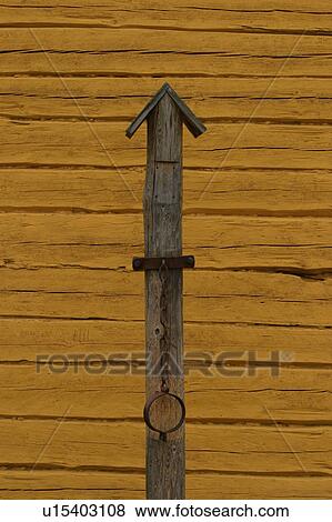 Stock Photo - wood, wooden, arrow, metal, metallic. Fotosearch