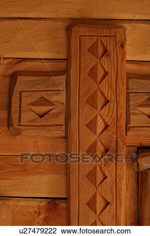 Stock Image - wood, wooden, creation, creative, structure, etched. Fotosearch