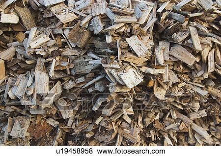 Stock Photo - wood, wooden, pile, heap, shavings, wood shavings. Fotosearch