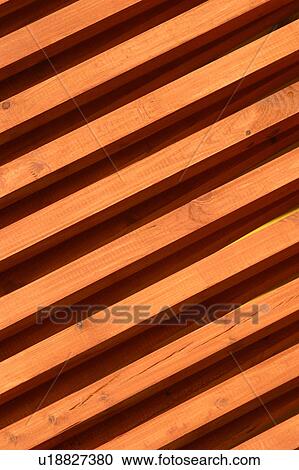 Stock Image - woods, arrangement, pattern, outdoors, construction, construct. Fotosearch