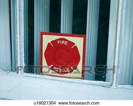Symbol or icon used in the bedroom window of a person with a disability to alert fire and emergency personnel. View Large Photo Image Picture - Symbol or icon used in the bedroom window of a person with a disability to alert fire and emergency personnel.. Fotosearch