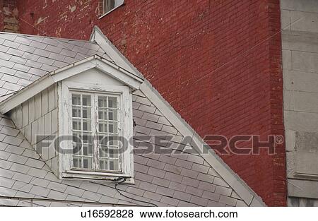 Stock Photo - Attic window of a house. Fotosearch